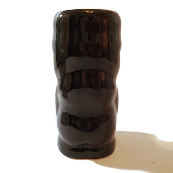 Carlos Ceramic Tiki Mug 6" Hawaii Black 2004 New - Picture 4 of 7